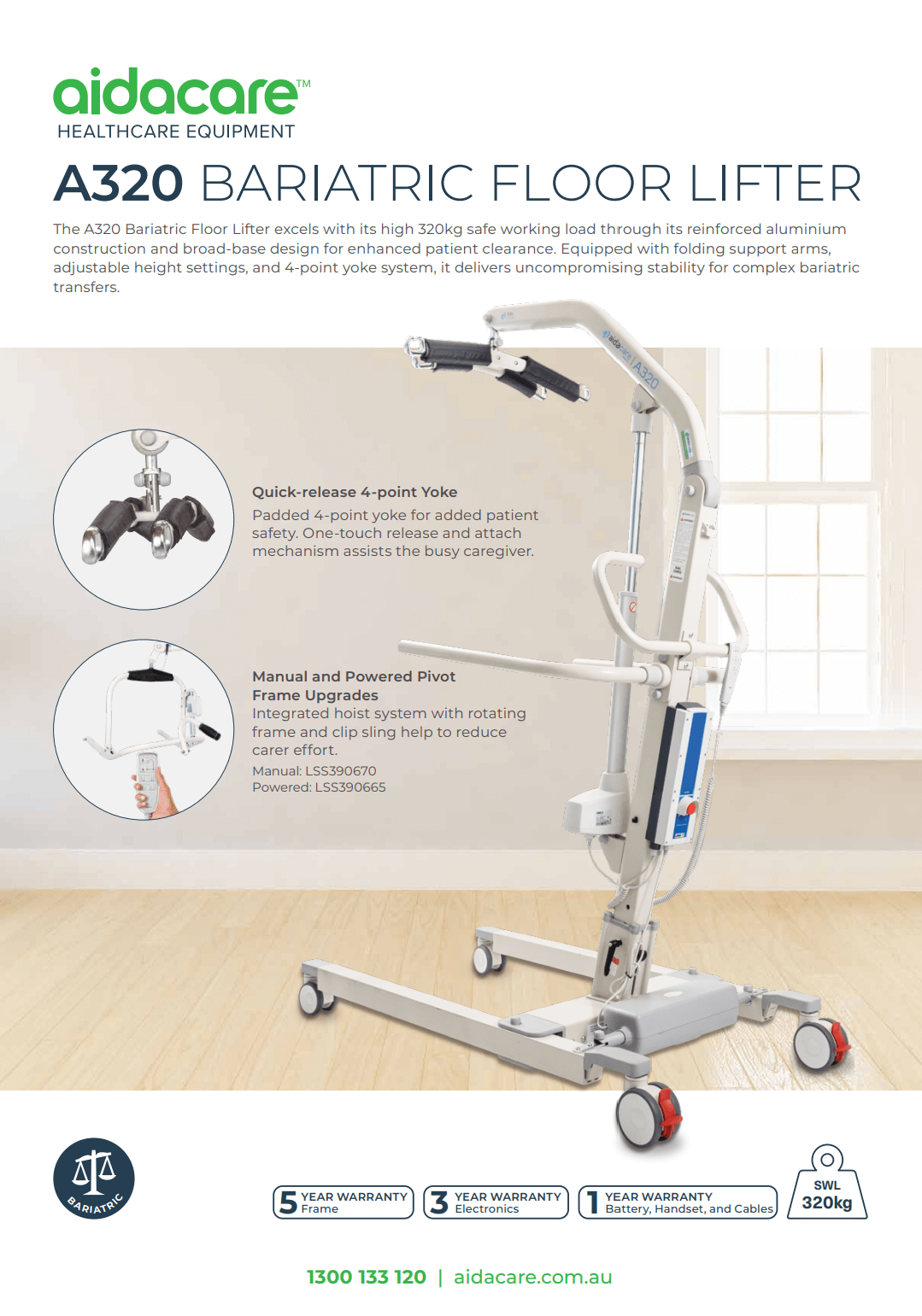 A320 Aluminium Bariatric Lifter Flyer