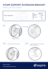 Aspire Amputee Stump Support Extension Bracket Assembly Instructions
