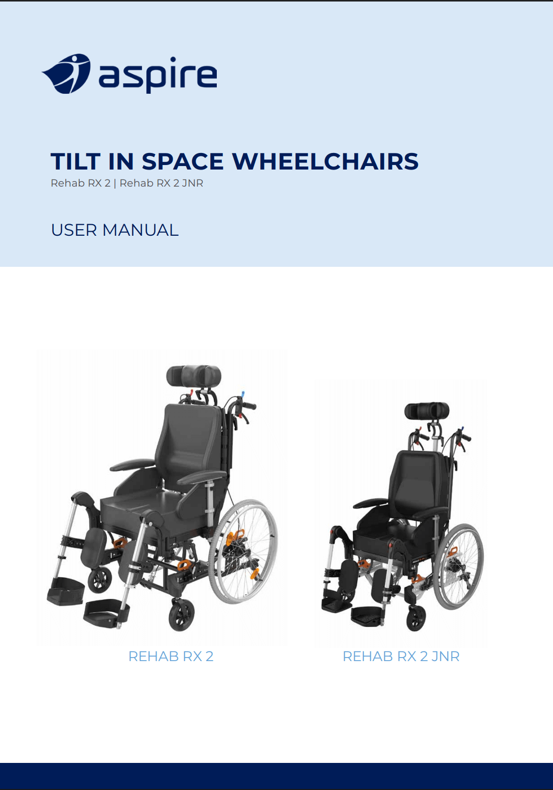 Aspire Rehab RX2 Wheelchair User Manual