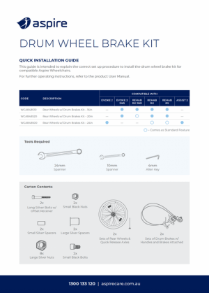 Assembling Drum Wheel Brake Kit Instruction Guide