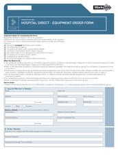 Worksafe Hospital Direct Order Form