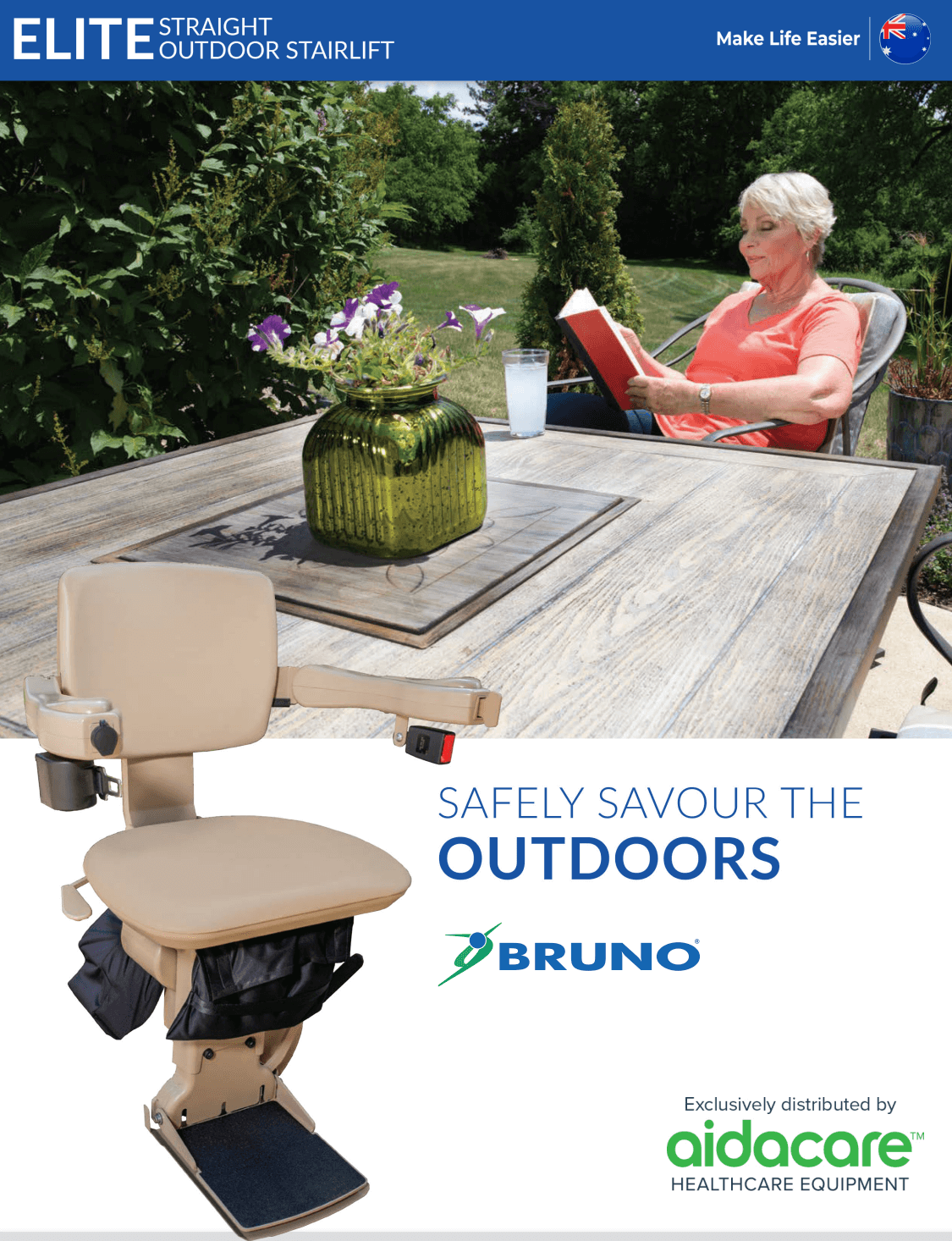 Bruno Elite Outdoor Straight Stairlift Brochure