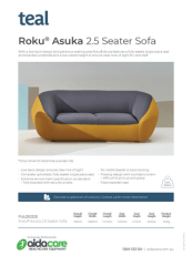Teal Asuka 2.5 Seater Sofa Flyer