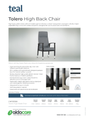 Teal Tolero High Back Chair Flyer